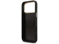 Funda Guess Grained Strass Logo MagSafe para iPhone 17 Pro Max - negra
