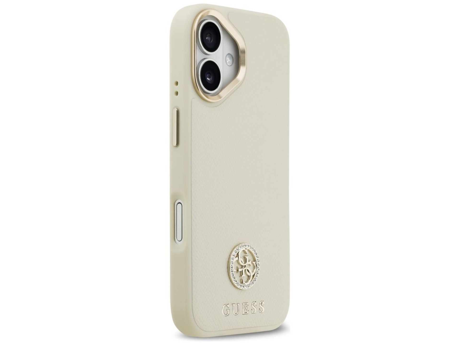 Guess Grained Strass Logo MagSafe case for iPhone 17 - beige