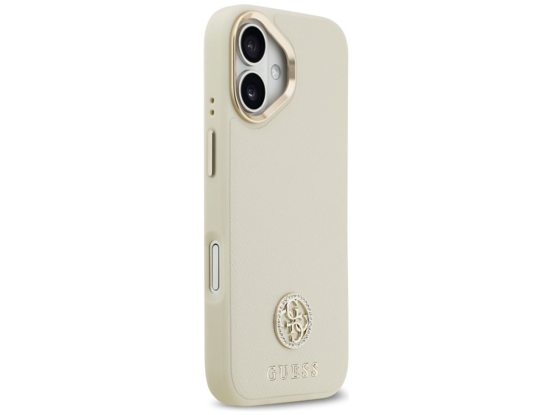 Guess Grained Strass Logo MagSafe case for iPhone 17 - beige