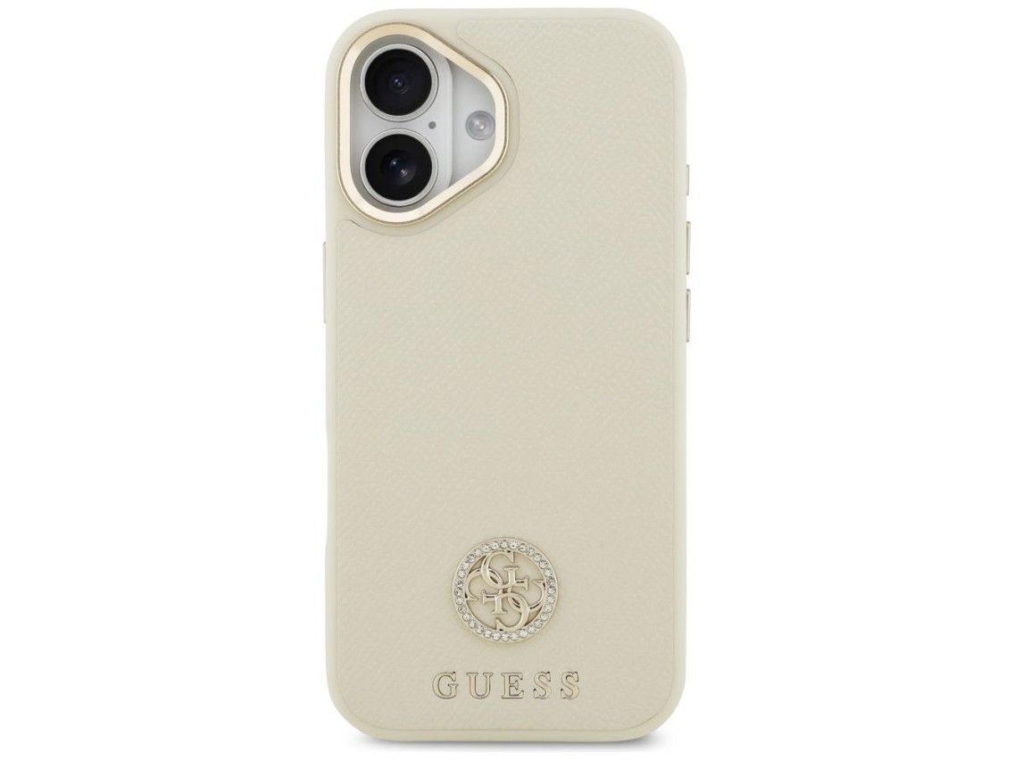 Guess Grained Strass Logo MagSafe case for iPhone 17 - beige