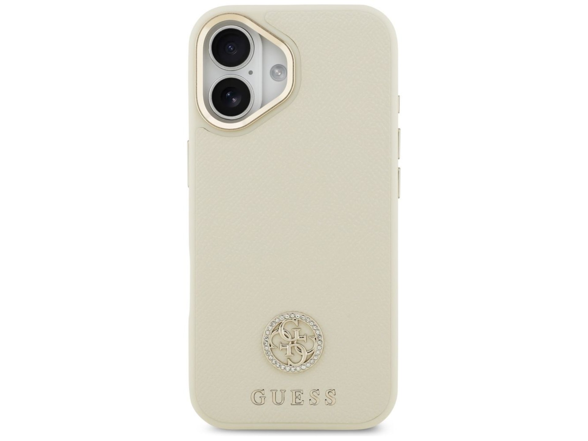 Guess Grained Strass Logo MagSafe case for iPhone 17 - beige