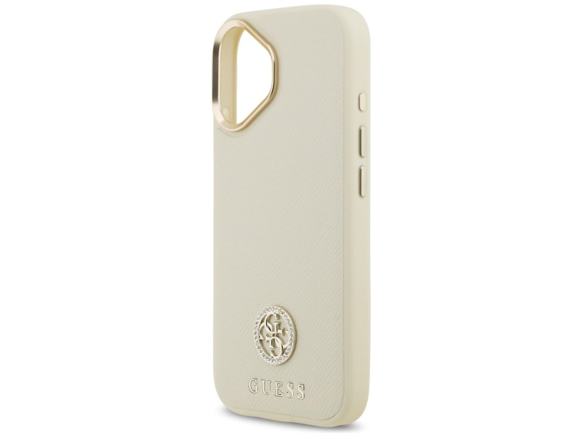 Guess Grained Strass Logo MagSafe case for iPhone 17 - beige