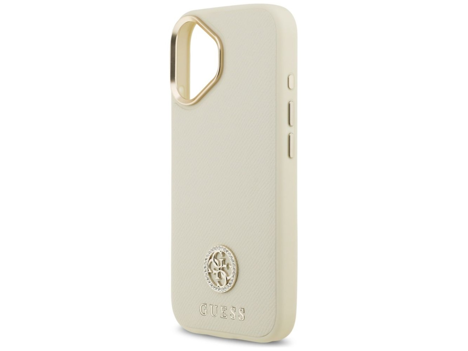 Guess Grained Strass Logo MagSafe case for iPhone 17 - beige