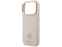 Funda Guess Grained Strass Logo MagSafe para iPhone 17 Pro - rosa Funda Guess Grained Strass Logo MagSafe para iPhone 17 Pro - rosa