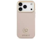 Funda Guess Grained Strass Logo MagSafe para iPhone 17 Pro - rosa Funda Guess Grained Strass Logo MagSafe para iPhone 17 Pro - rosa