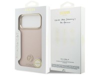 Funda Guess Grained Strass Logo MagSafe para iPhone 17 Pro Max - rosa Funda Guess Grained Strass Logo MagSafe para iPhone 17 Pro Max - rosa