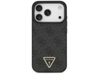 Funda Guess Leather 4G Triangle Strass MagSafe para iPhone 17 Pro - Negra Funda Guess Leather 4G Triangle Strass MagSafe para iPhone 17 Pro - Negra