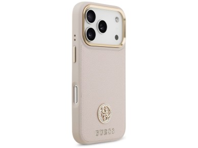 Guess Grained Strass Logo MagSafe case for iPhone 17 Pro - pink Guess Grained Strass Logo MagSafe case for iPhone 17 Pro - pink