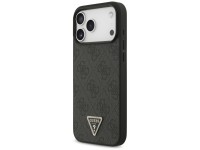 Guess Leather 4G Triangle Strass MagSafe Case for iPhone 17 Pro Max - Black