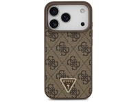Funda Guess de cuero 4G Triangle Strass MagSafe para iPhone 17 Pro - Marrón Funda Guess de cuero 4G Triangle Strass MagSafe para iPhone 17 Pro - Marrón