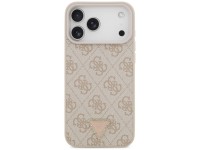 Guess Leather 4G Triangle Strass MagSafe Case for iPhone 17 Pro Max - Pink Guess Leather 4G Triangle Strass MagSafe Case for iPhone 17 Pro Max - Pink