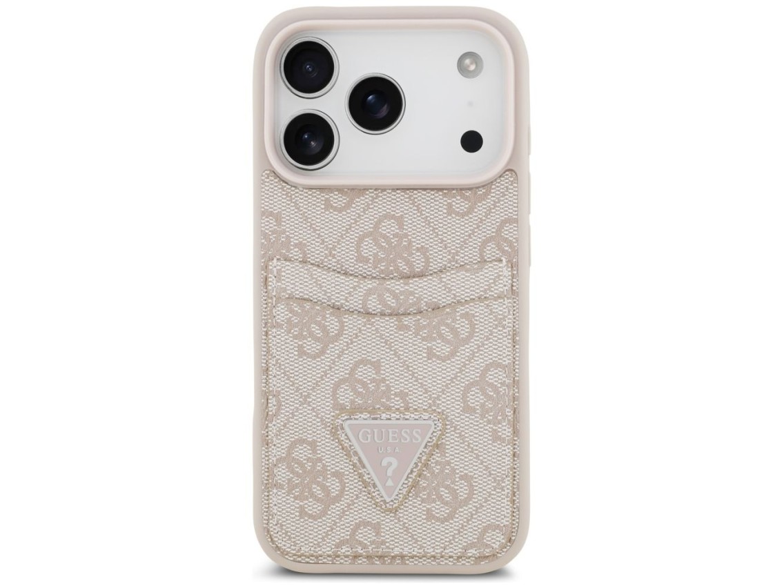 Funda triangular Guess 4G Nauble Card para iPhone 17 Pro - Rosa