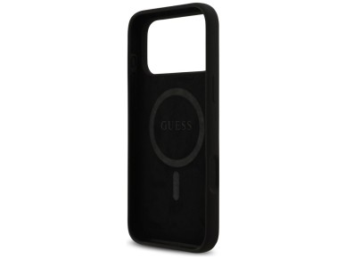 Capa Guess de silicone com logo Strass 4G MagSafe para iPhone 17 Pro Max - Preta Capa Guess de silicone com logo Strass 4G MagSafe para iPhone 17 Pro Max - Preta