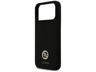 Capa Guess de silicone com logo Strass 4G MagSafe para iPhone 17 Pro Max - Preta Capa Guess de silicone com logo Strass 4G MagSafe para iPhone 17 Pro Max - Preta