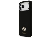 Capa Guess de silicone com logo Strass 4G MagSafe para iPhone 17 Pro Max - Preta Capa Guess de silicone com logo Strass 4G MagSafe para iPhone 17 Pro Max - Preta