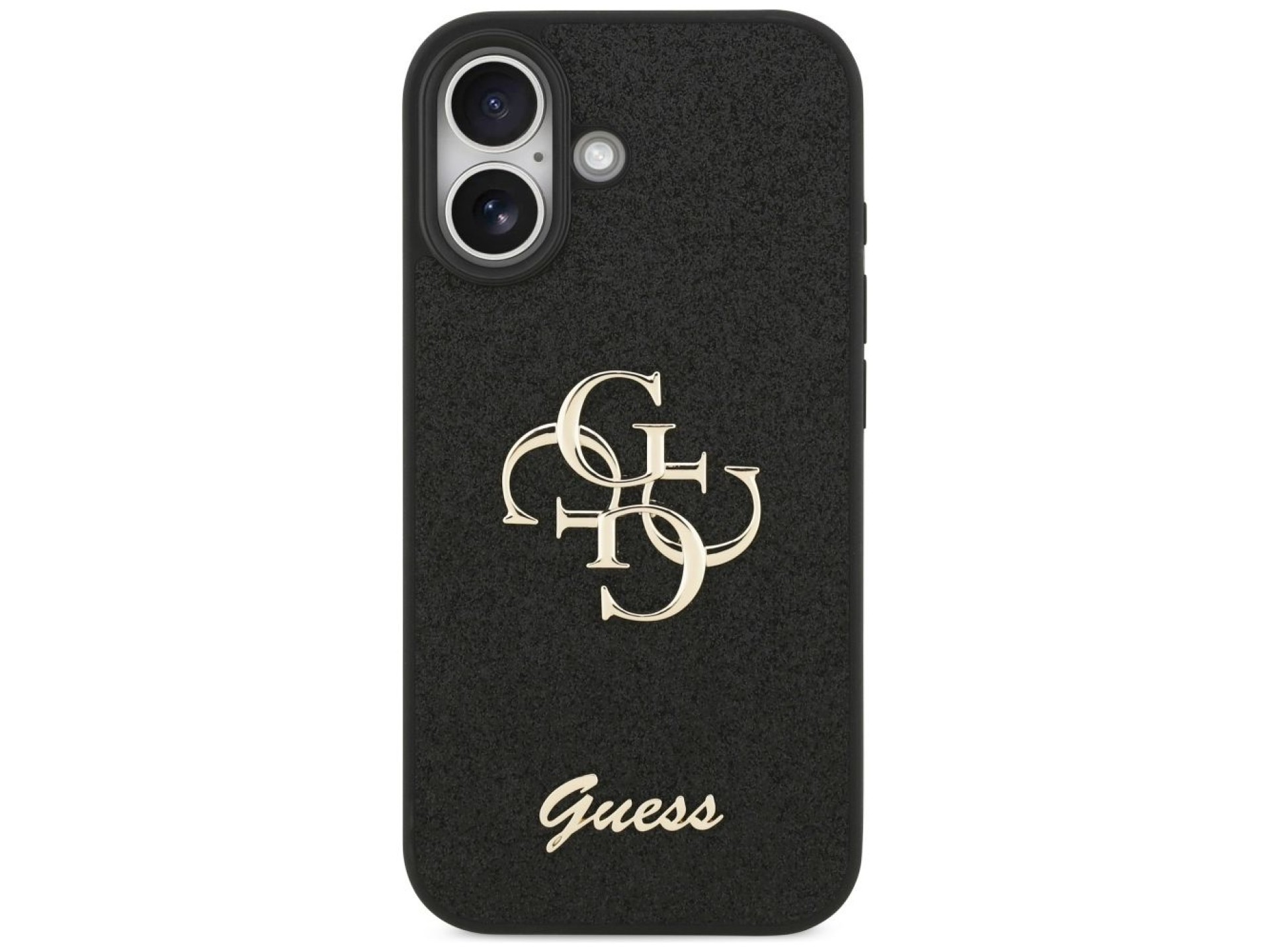 Capa Guess Fixed Glitter Big 4G para iPhone 17 - preta