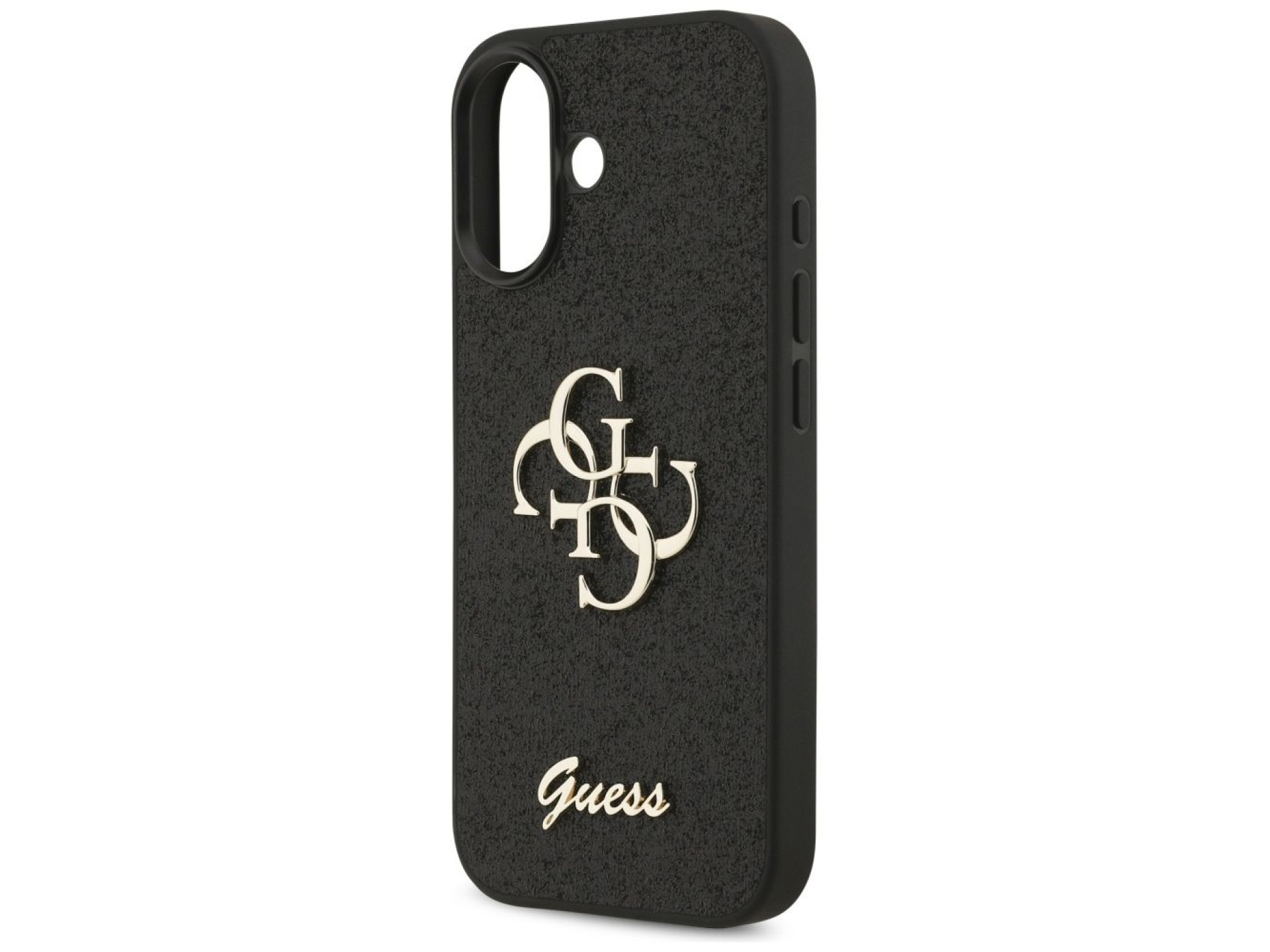Capa Guess Fixed Glitter Big 4G para iPhone 17 - preta