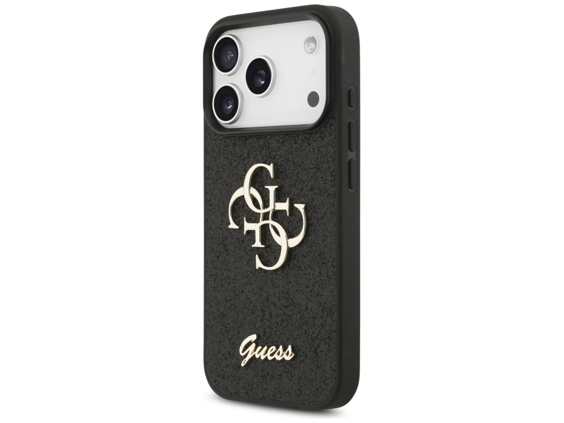 Funda Guess Fixed Glitter Big 4G para iPhone 17 Pro - negra