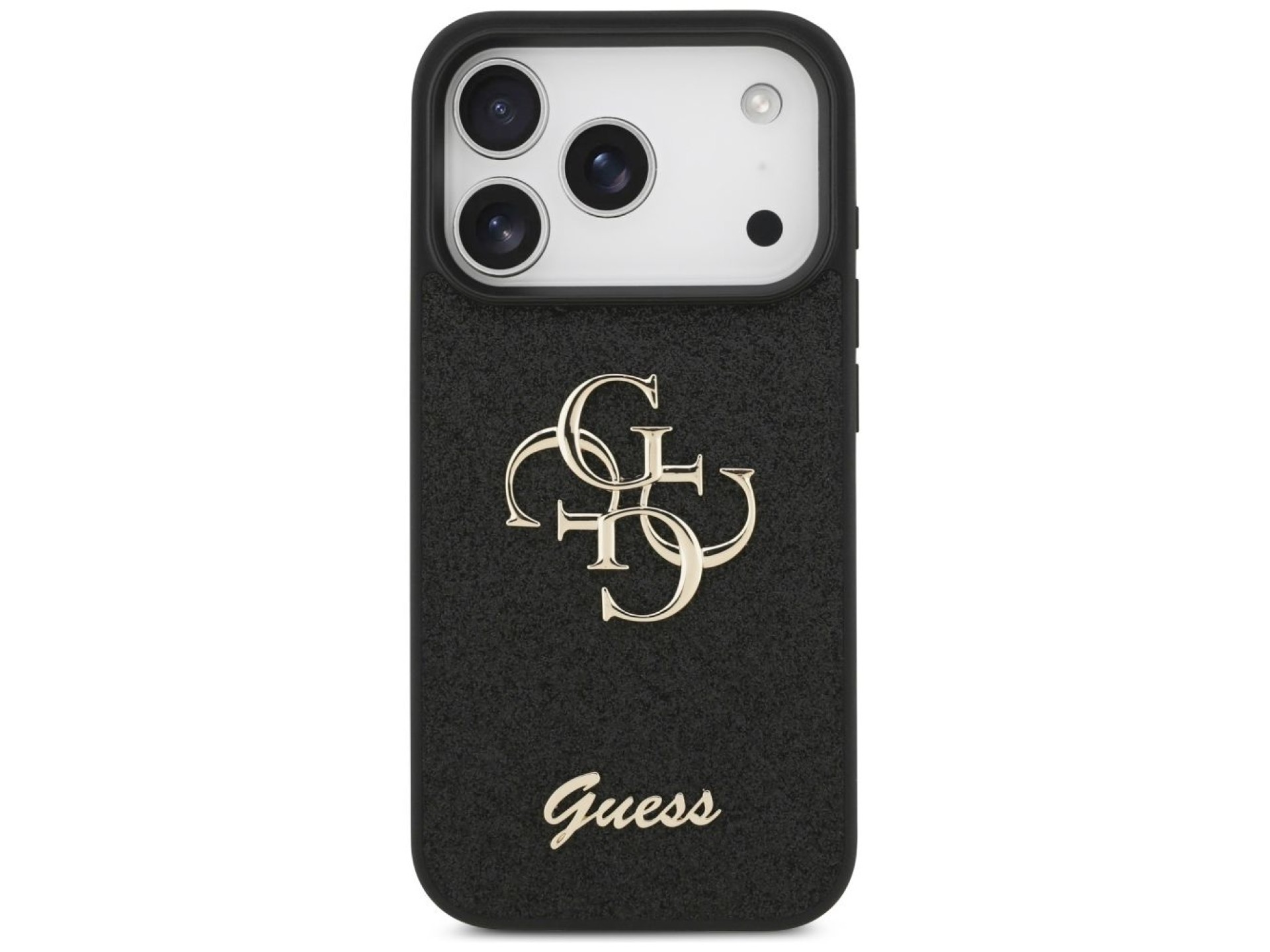 Funda Guess Fixed Glitter Big 4G para iPhone 17 Pro - negra