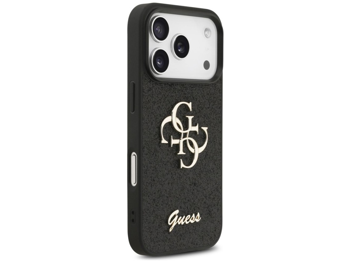 Funda Guess Fixed Glitter Big 4G para iPhone 17 Pro - negra