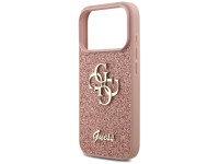 Capa Guess Fixed Glitter Big 4G para iPhone 17 Pro - Rosa