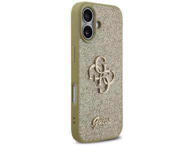 Guess Fixed Glitter Big 4G case for iPhone 17 - gold