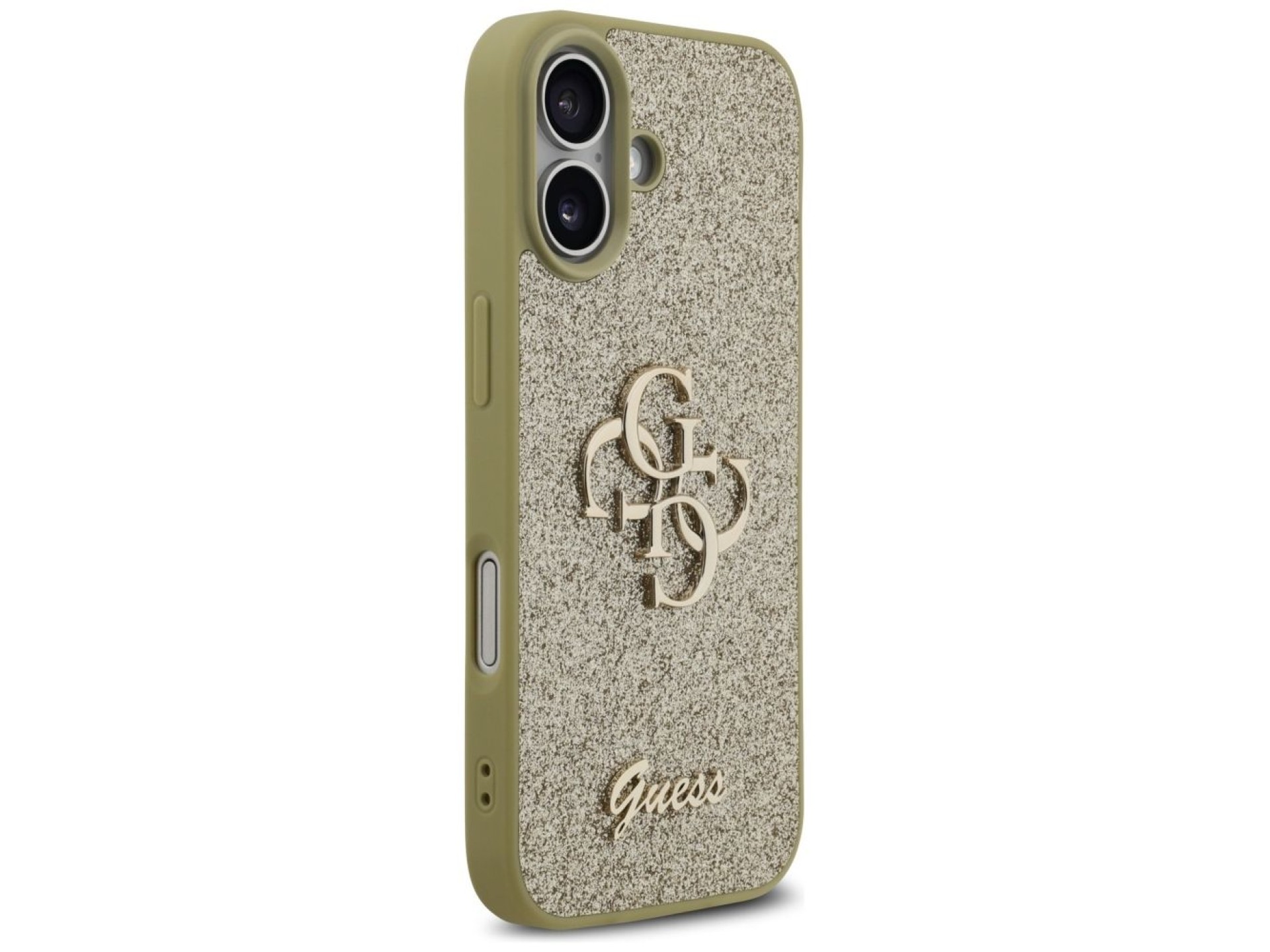 Funda Guess Fixed Glitter Big 4G para iPhone 17 - dorada