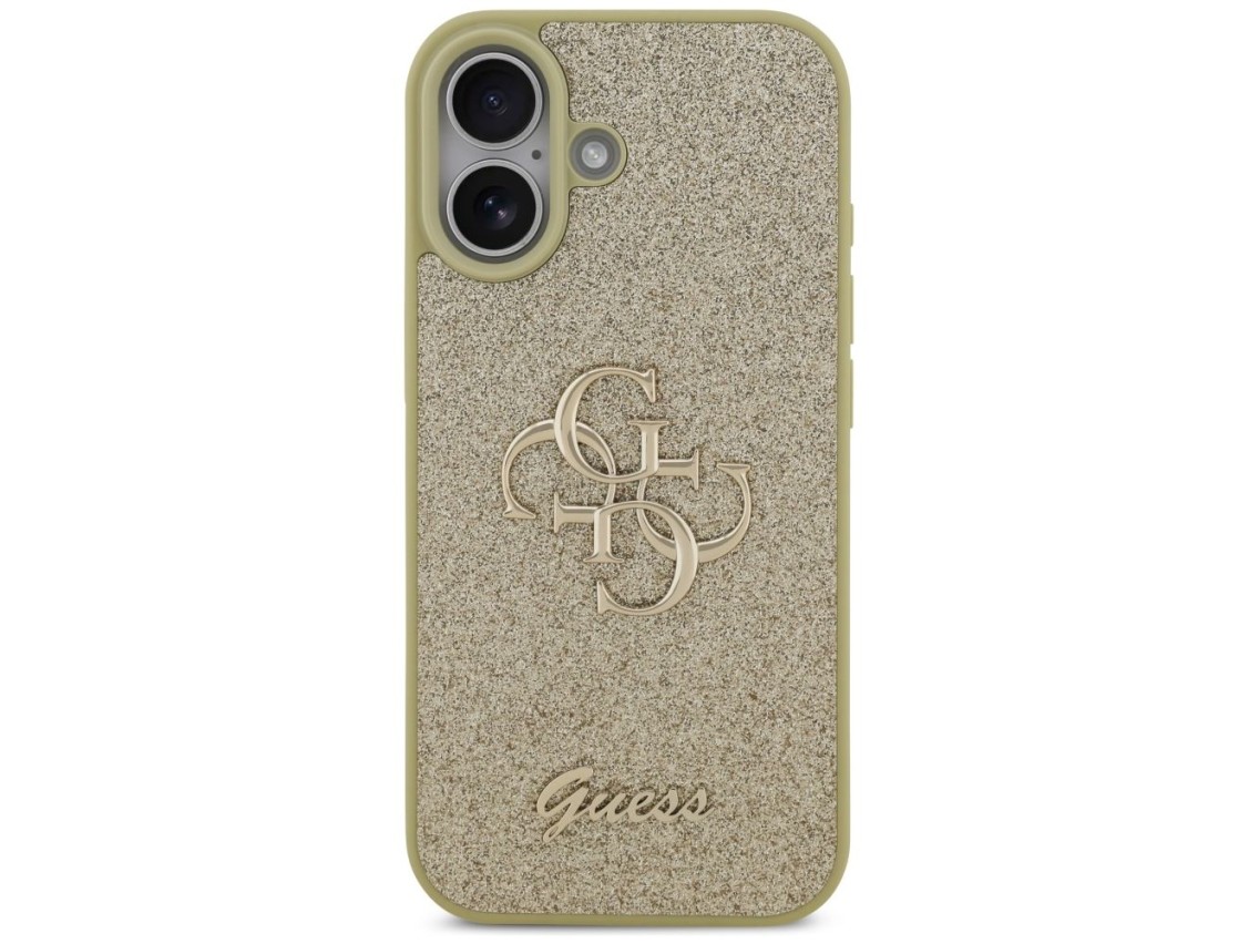 Funda Guess Fixed Glitter Big 4G para iPhone 17 - dorada