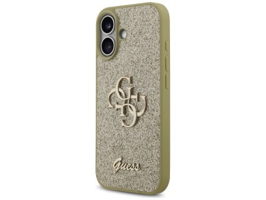 Guess Fixed Glitter Big 4G case for iPhone 17 - gold