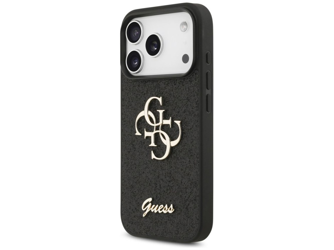 Funda Guess Fixed Glitter Big 4G para iPhone 17 Pro - negra