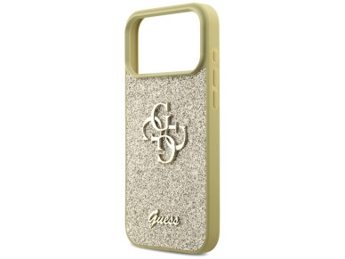 Guess Fixed Glitter Big 4G case for iPhone 17 Pro Max - gold Guess Fixed Glitter Big 4G case for iPhone 17 Pro Max - gold