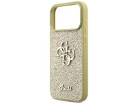 Capa Guess Fixed Glitter Big 4G para iPhone 17 Pro Max - dourada Capa Guess Fixed Glitter Big 4G para iPhone 17 Pro Max - dourada