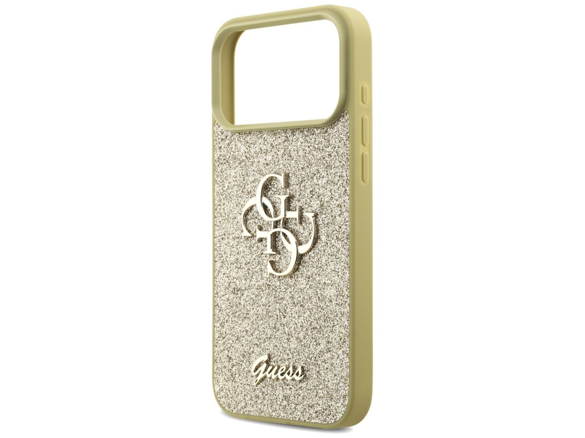 Capa Guess Fixed Glitter Big 4G para iPhone 17 Pro Max - dourada