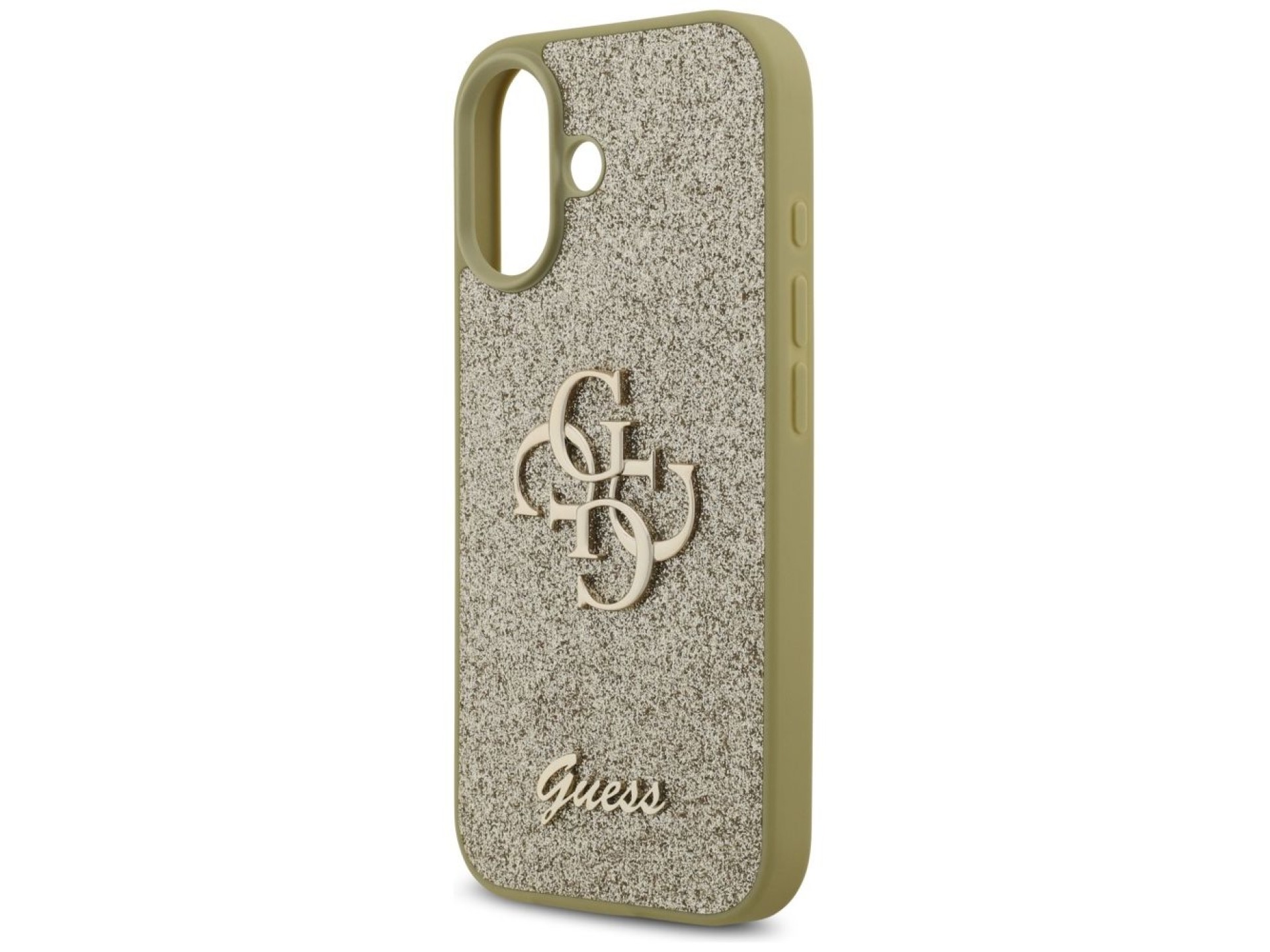 Funda Guess Fixed Glitter Big 4G para iPhone 17 - dorada