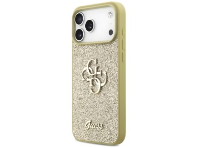 Guess Fixed Glitter Big 4G case for iPhone 17 Pro Max - gold Guess Fixed Glitter Big 4G case for iPhone 17 Pro Max - gold