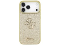Capa Guess Fixed Glitter Big 4G para iPhone 17 Pro Max - dourada Capa Guess Fixed Glitter Big 4G para iPhone 17 Pro Max - dourada