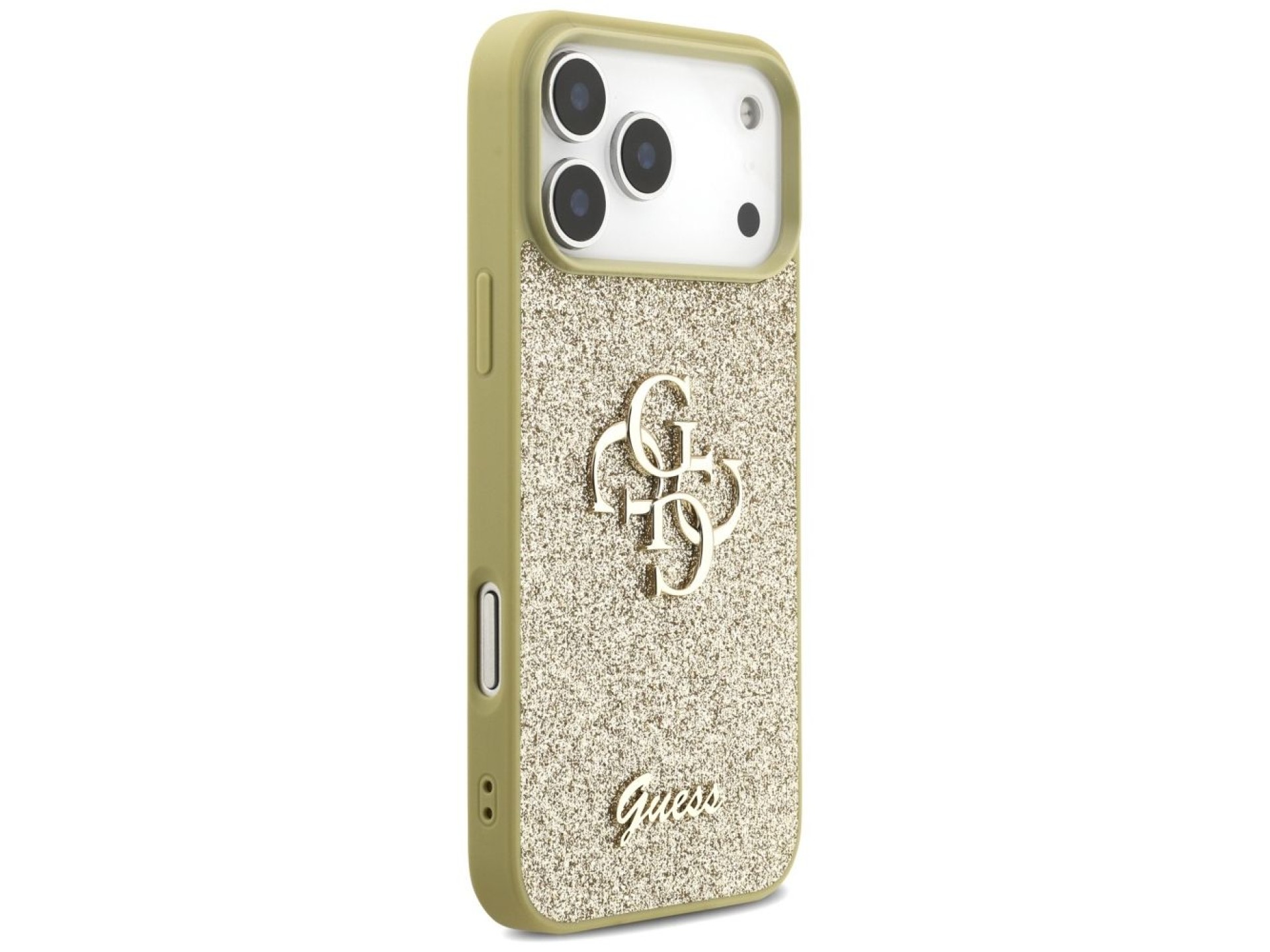 Capa Guess Fixed Glitter Big 4G para iPhone 17 Pro Max - dourada
