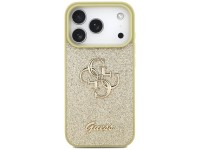 Capa Guess Fixed Glitter Big 4G para iPhone 17 Pro - dourada Capa Guess Fixed Glitter Big 4G para iPhone 17 Pro - dourada