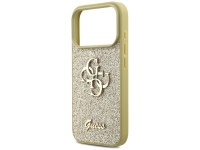 Capa Guess Fixed Glitter Big 4G para iPhone 17 Pro - dourada Capa Guess Fixed Glitter Big 4G para iPhone 17 Pro - dourada