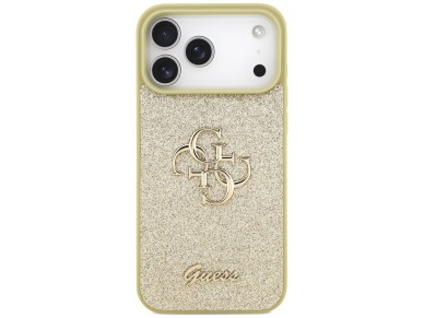Guess Fixed Glitter Big 4G case for iPhone 17 Pro Max - gold Guess Fixed Glitter Big 4G case for iPhone 17 Pro Max - gold
