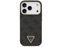 Capa Guess 4G com logotipo triangular e MagSafe para iPhone 17 Pro - Preto e Dourado Capa Guess 4G com logotipo triangular e MagSafe para iPhone 17 Pro - Preto e Dourado