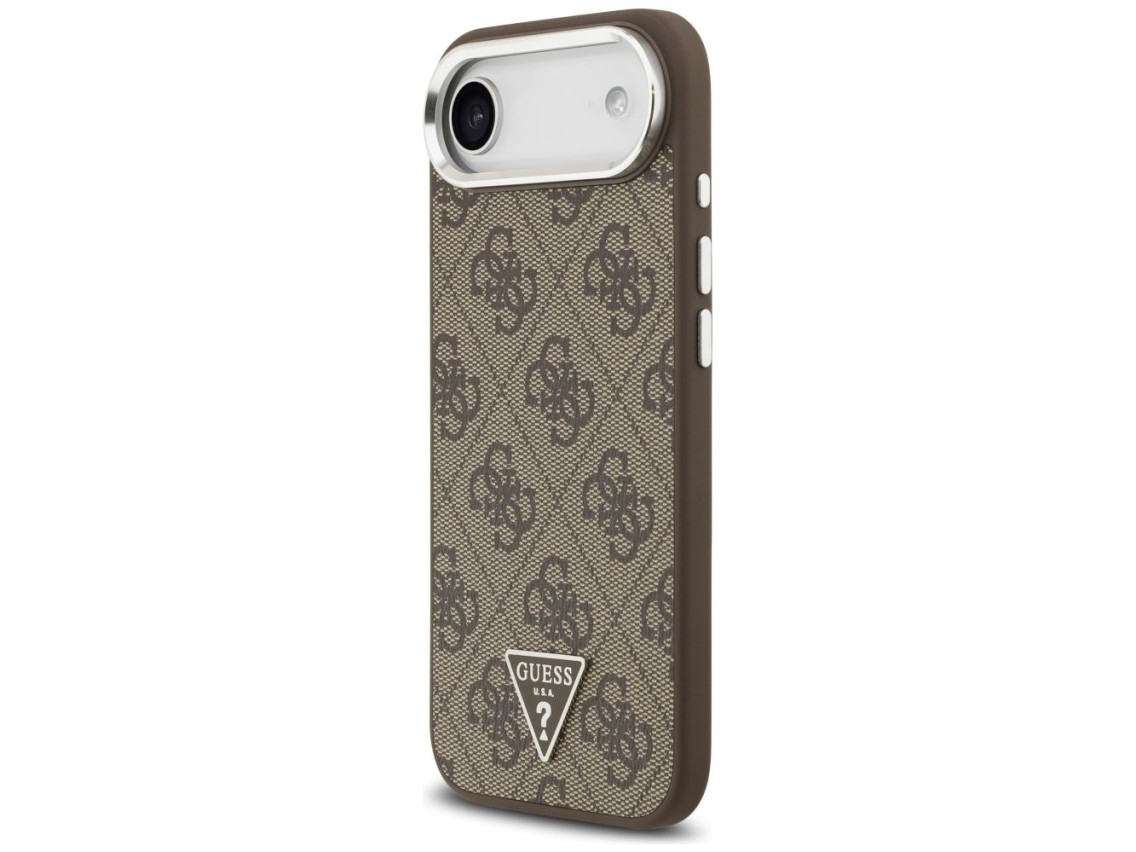Funda Guess 4G Triangle Logo MagSafe para iPhone Air - marrón
