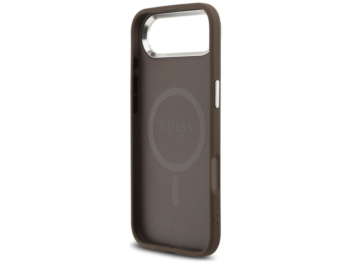 Funda Guess 4G Triangle Logo MagSafe para iPhone Air - marrón