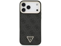 Capa Guess 4G com logotipo triangular e MagSafe para iPhone 17 Pro Max - Preto e Dourado Capa Guess 4G com logotipo triangular e MagSafe para iPhone 17 Pro Max - Preto e Dourado
