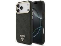 Capa Guess 4G com logotipo triangular e MagSafe para iPhone 17 Pro Max - Preto e Dourado Capa Guess 4G com logotipo triangular e MagSafe para iPhone 17 Pro Max - Preto e Dourado