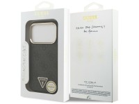 Capa Guess 4G com logotipo triangular e MagSafe para iPhone 17 Pro - Preto e Dourado Capa Guess 4G com logotipo triangular e MagSafe para iPhone 17 Pro - Preto e Dourado
