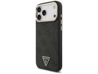 Capa Guess 4G com logotipo triangular e MagSafe para iPhone 17 Pro Max - Preto e Dourado Capa Guess 4G com logotipo triangular e MagSafe para iPhone 17 Pro Max - Preto e Dourado