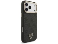 Capa Guess 4G com logotipo triangular e MagSafe para iPhone 17 Pro Max - Preto e Dourado Capa Guess 4G com logotipo triangular e MagSafe para iPhone 17 Pro Max - Preto e Dourado