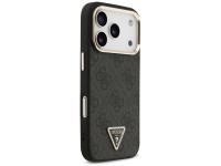 Capa Guess 4G com logotipo triangular e MagSafe para iPhone 17 Pro - Preto e Dourado Capa Guess 4G com logotipo triangular e MagSafe para iPhone 17 Pro - Preto e Dourado