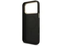 Capa Guess 4G com logotipo triangular e MagSafe para iPhone 17 Pro Max - Preto e Dourado Capa Guess 4G com logotipo triangular e MagSafe para iPhone 17 Pro Max - Preto e Dourado